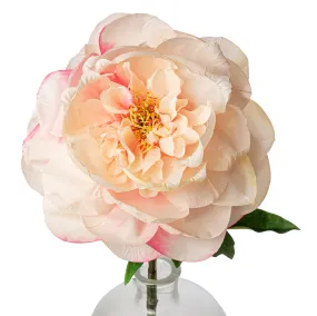 27" Artificial Peony Flower Stem: Peach