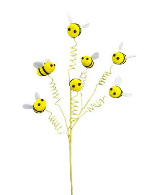 29" Yellow Bee Spray with 7 Stems  63014YW