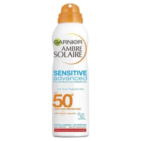 Garnier Ambre Solaire Sensitive SPF50  Dry Mist Sun Cream Spray 200ml
