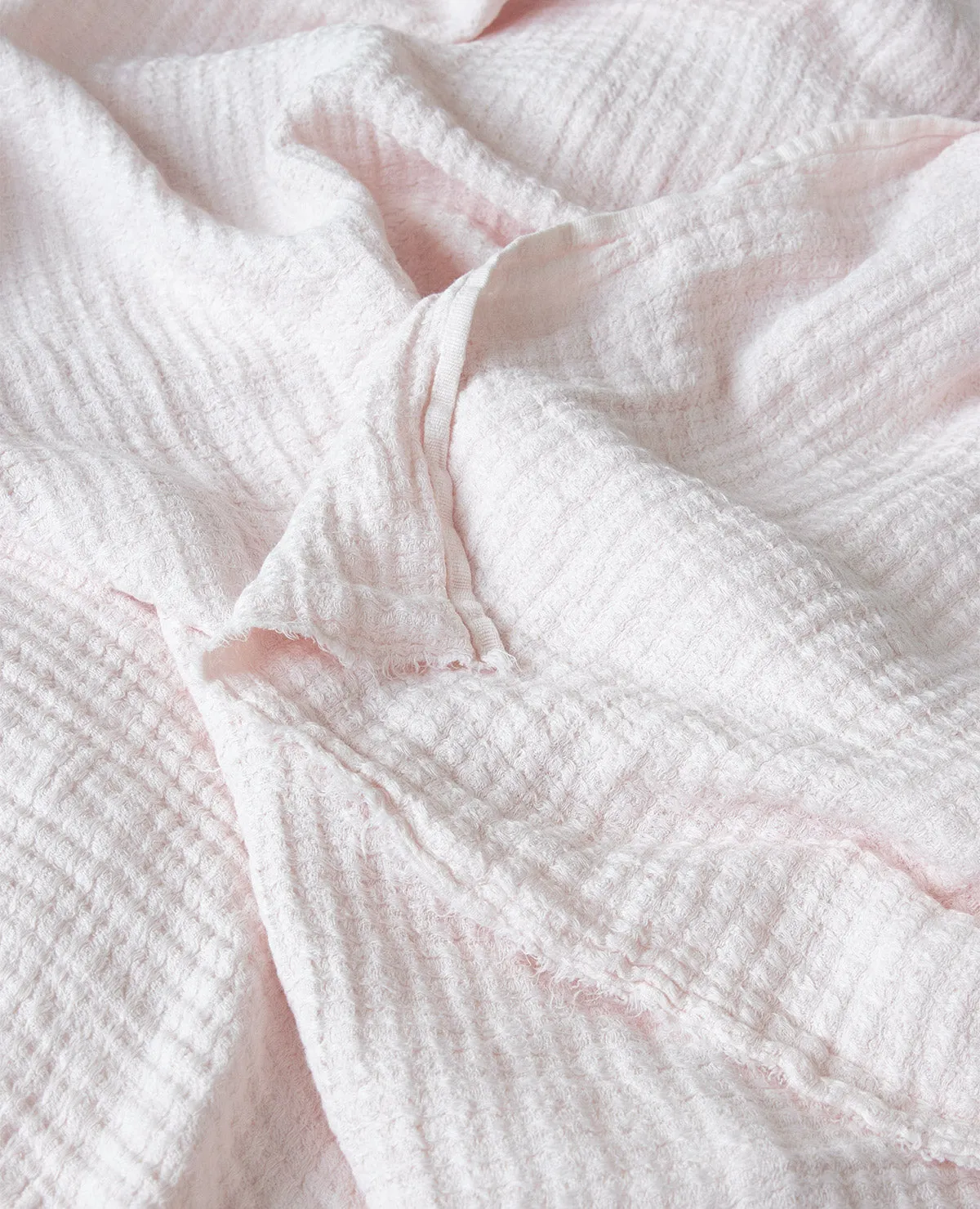 Hampton Linen Throw Blush