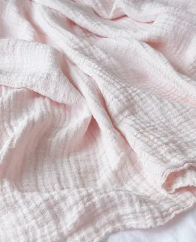 Hampton Linen Throw Blush