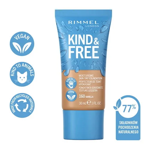 Kind & Free wegański podkład nawilżający 160 Vanilla 30ml