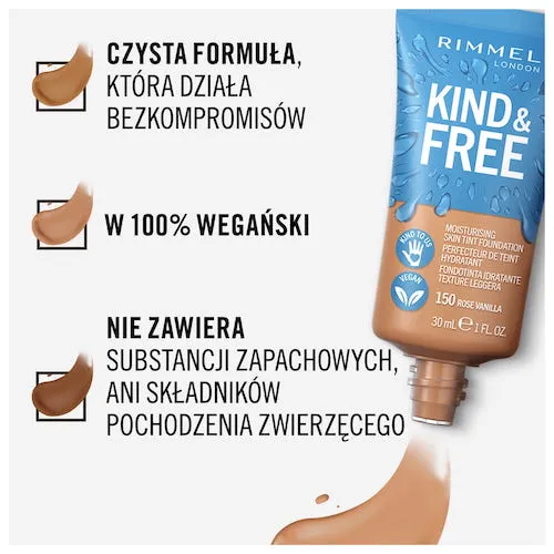 Kind & Free wegański podkład nawilżający 160 Vanilla 30ml