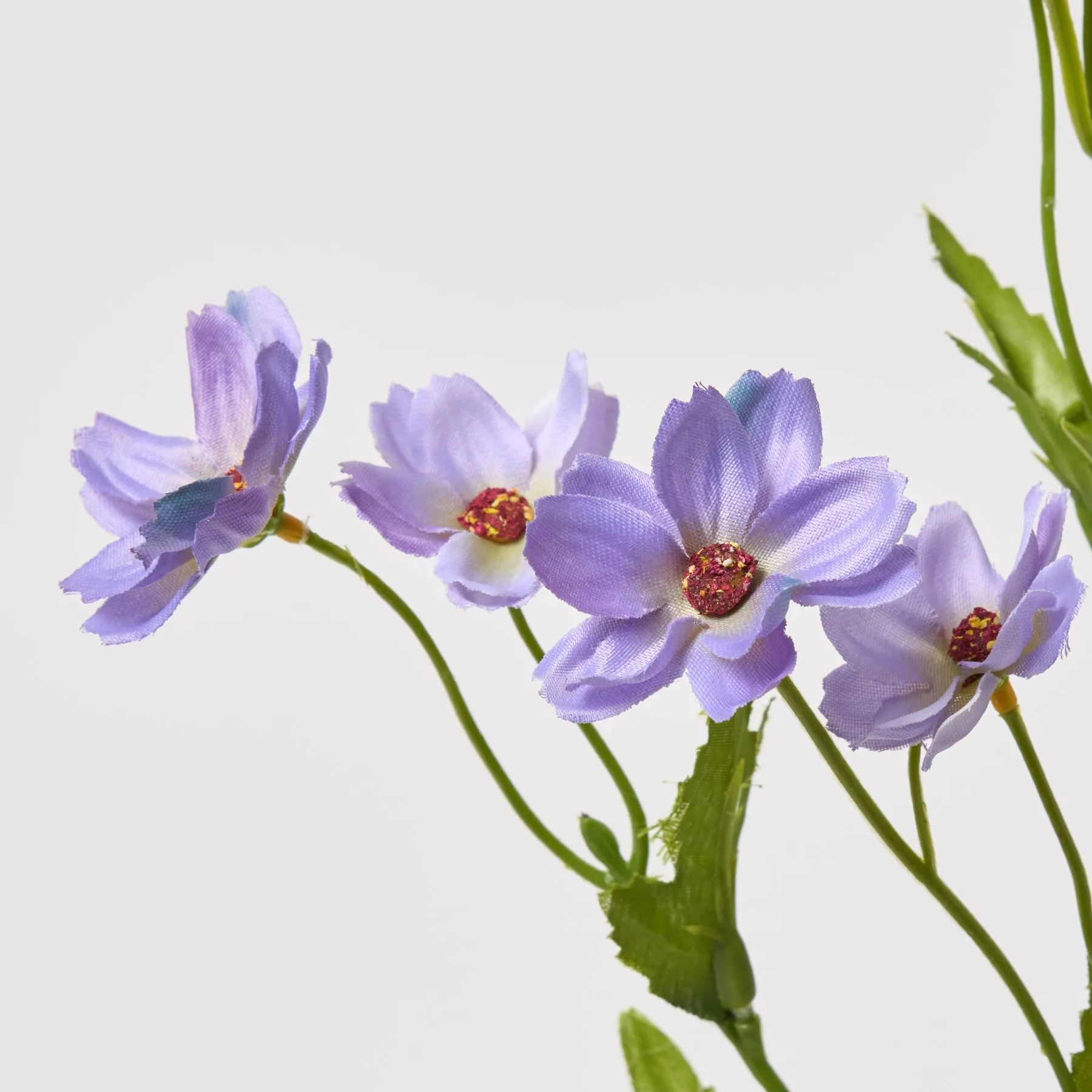 Lilac Purple Mini Wildflower Cosmos Pick Single Long Stem Faux Floral Spray - 27"