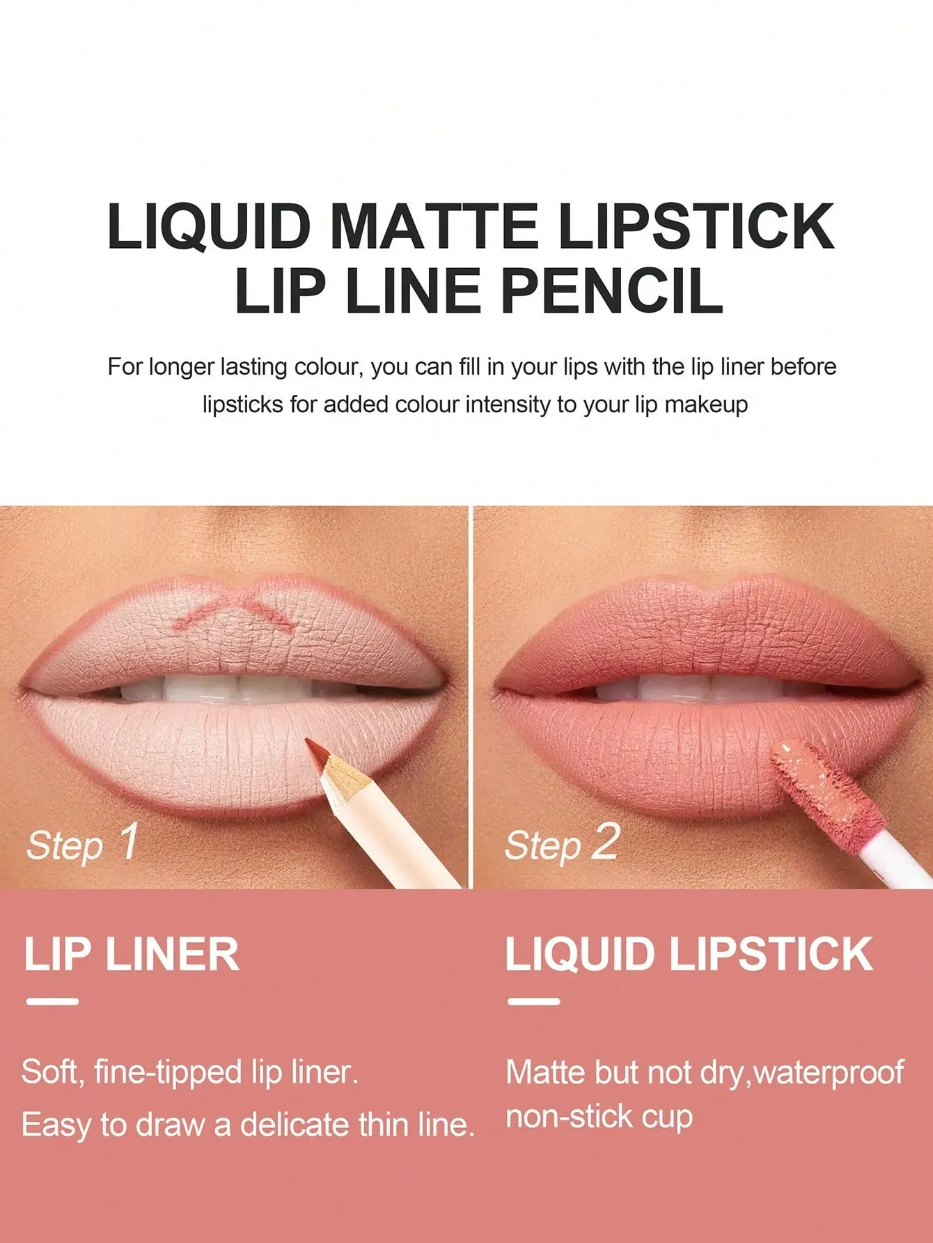 Lip Liner And Lip Gloss Combination Set Non-Stick Lip Gloss Lip Liner Combination Set Matte Waterproof Lipstick Velvet Lip Liner Lip Gloss   Lip Liner