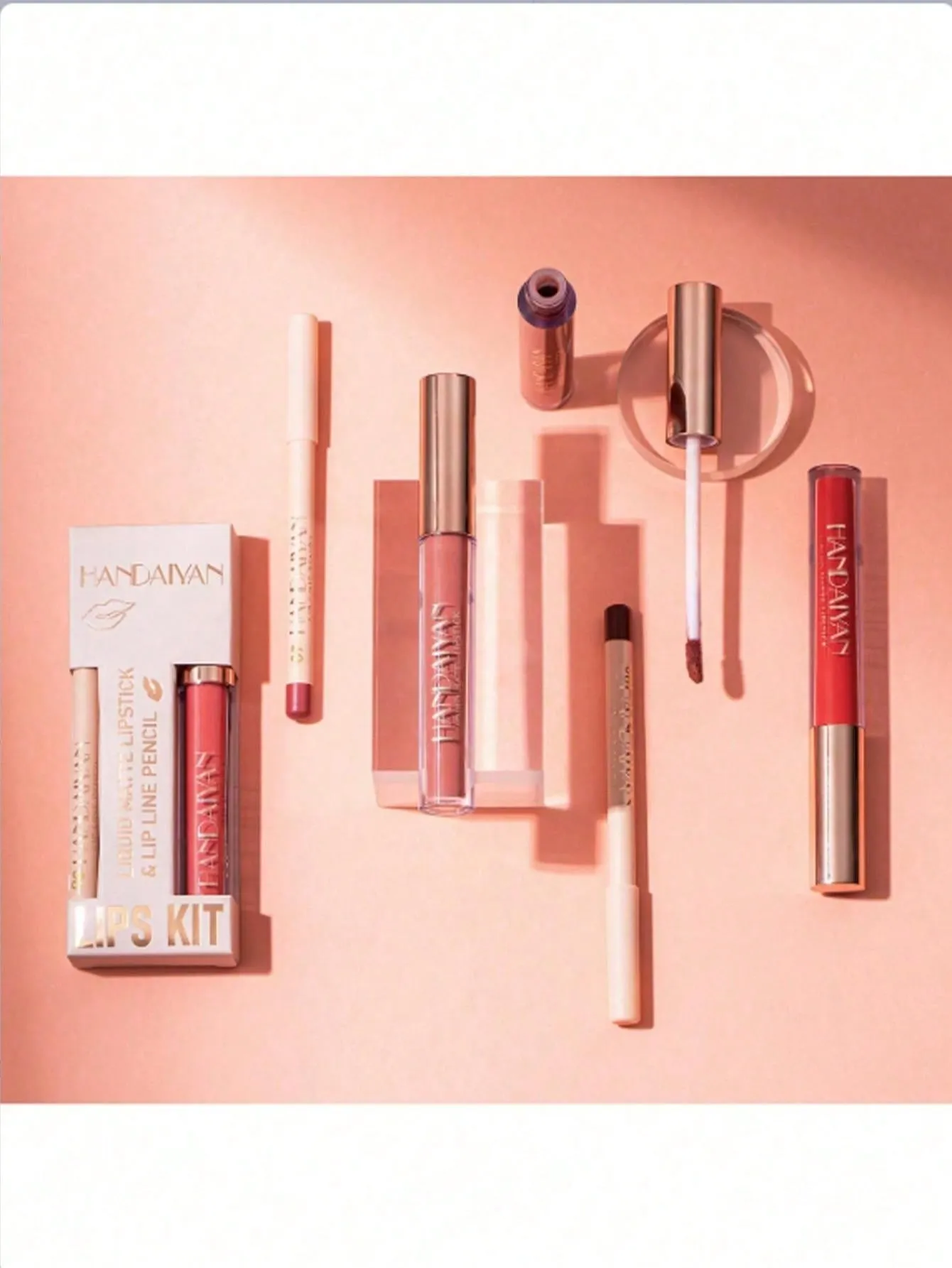 Lip Liner And Lip Gloss Combination Set Non-Stick Lip Gloss Lip Liner Combination Set Matte Waterproof Lipstick Velvet Lip Liner Lip Gloss   Lip Liner