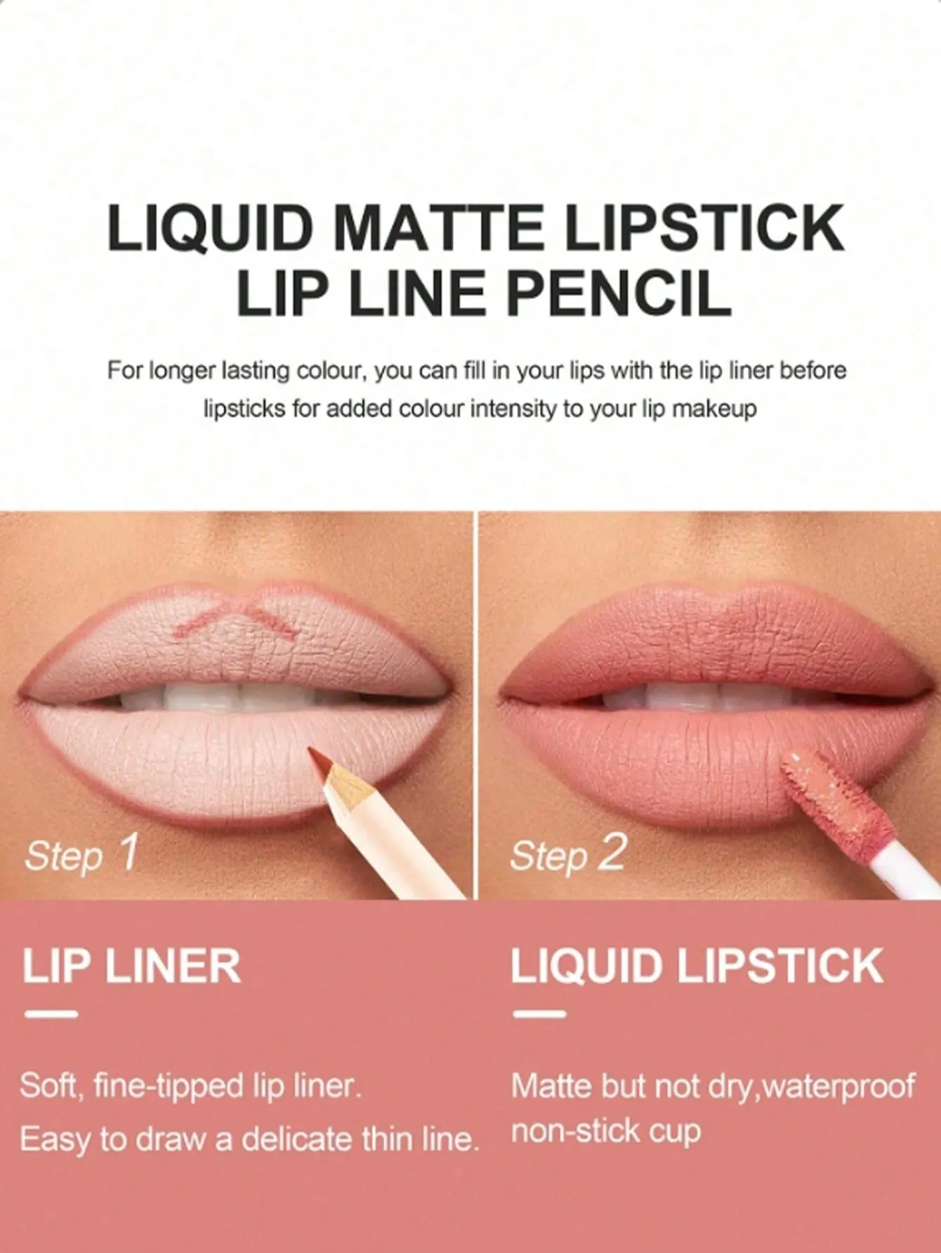 Lip Liner And Lip Gloss Combination Set Non-Stick Lip Gloss Lip Liner Combination Set Matte Waterproof Lipstick Velvet Lip Liner Lip Gloss   Lip Liner