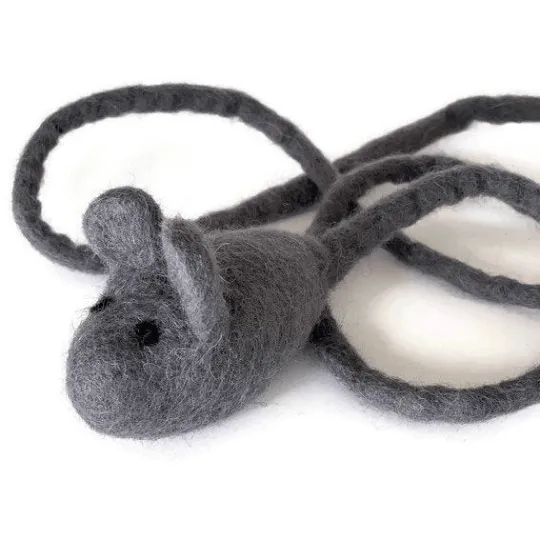 Long Tail Mouse Wool Cat Toy Teaser