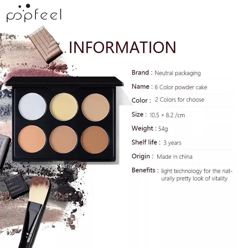 NEW Colors Oil-Control Facial Powder Powder Blusher Shadow Repair Brighten Concealer Foundations Makeup Powder Contour Palette