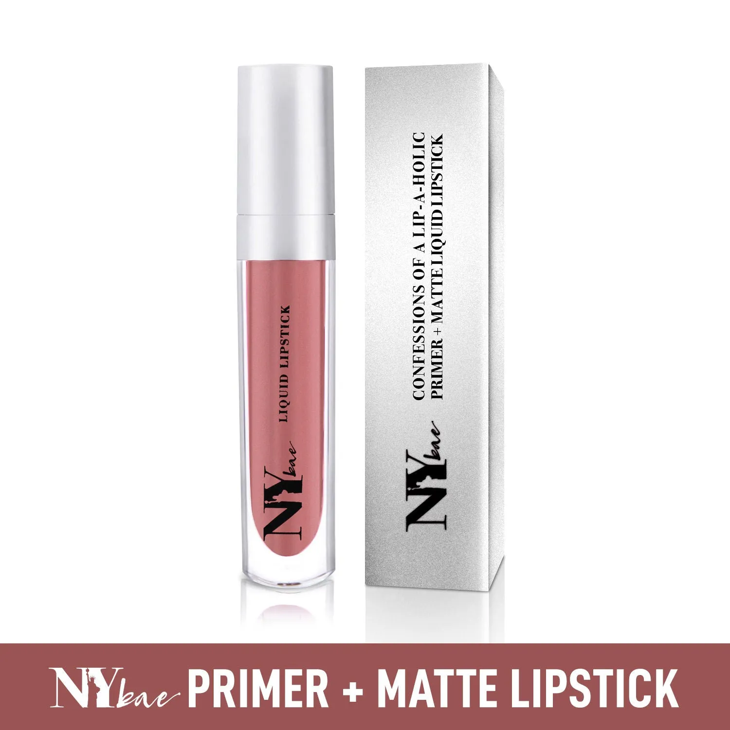 NY Bae Confessions of a Lip-a-holic Liquid Lipstick - More Shots 11 (4.5 ml) | Light Brown | Matte Finish | Built-in Primer | Enriched with Jojoba Oil | Highly Pigmented | Lasts Upto 12 Hours | Long lasting | Cruelty & Paraben Free