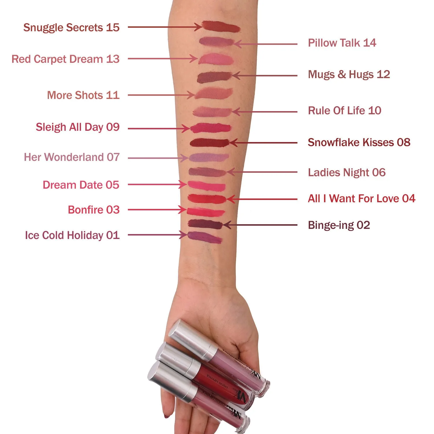 NY Bae Confessions of a Lip-a-holic Liquid Lipstick - More Shots 11 (4.5 ml) | Light Brown | Matte Finish | Built-in Primer | Enriched with Jojoba Oil | Highly Pigmented | Lasts Upto 12 Hours | Long lasting | Cruelty & Paraben Free