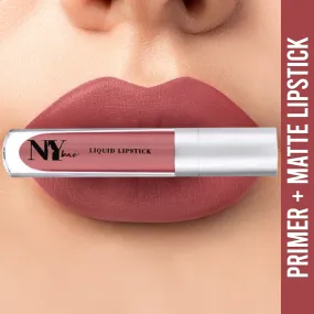 NY Bae Confessions of a Lip-a-holic Liquid Lipstick - More Shots 11 (4.5 ml) | Light Brown | Matte Finish | Built-in Primer | Enriched with Jojoba Oil | Highly Pigmented | Lasts Upto 12 Hours | Long lasting | Cruelty & Paraben Free