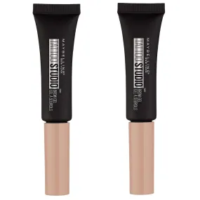 Pack of 2 Maybelline New York Tattoo Studio Waterproof Brow Gel, Medium Brown 257
