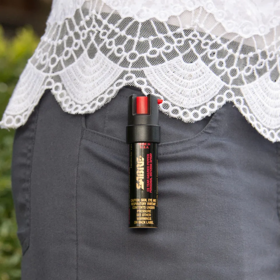 SABRE 3-IN-1 Compact Defense Spray W/ Belt Clip