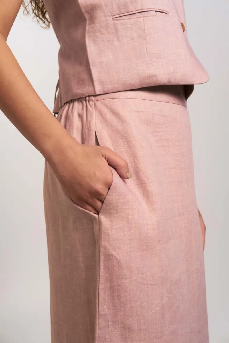 Sakura Organic Cotton Beige Vest- Blush Beige