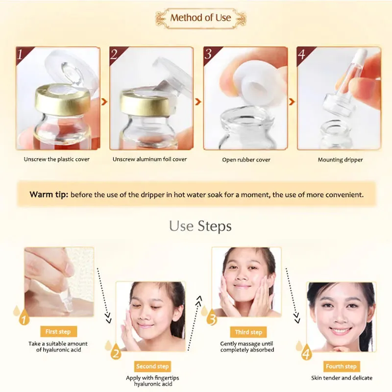 Six Peptides Hyaluron Acid  Concentrated Face Serum  Ampule