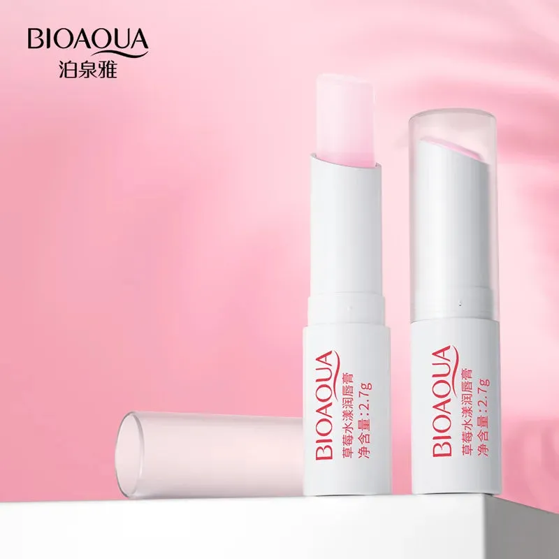 Toleet-Christmas/Thanksgiving Gift Winter Makeup Ideas Aloe Strawberry Lip Balm Is Not Easy To Fade Lipstick Peach Moisturizing Moisturizing Lasting Color and Moisturizing Lip Balm