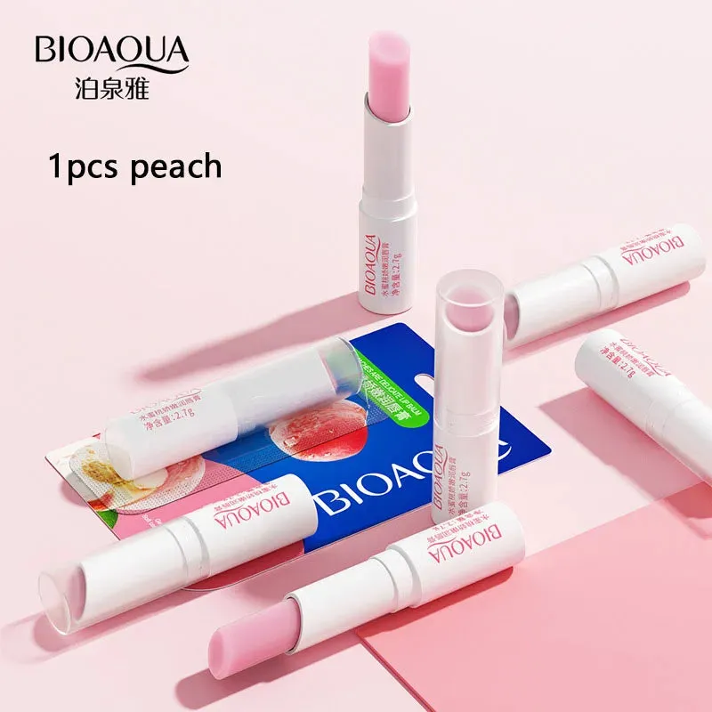 Toleet-Christmas/Thanksgiving Gift Winter Makeup Ideas Aloe Strawberry Lip Balm Is Not Easy To Fade Lipstick Peach Moisturizing Moisturizing Lasting Color and Moisturizing Lip Balm